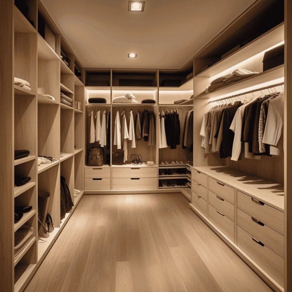 L-shaped wardrobes
