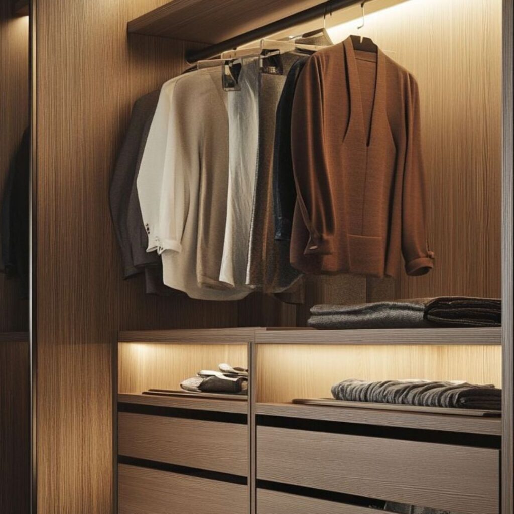 Minimal modular wardrobes