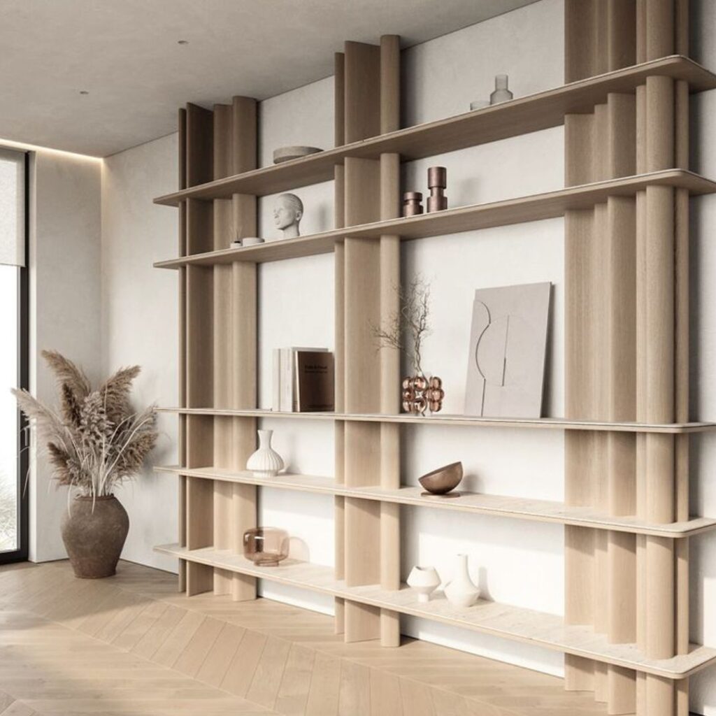 Wooden open shelfs 1
